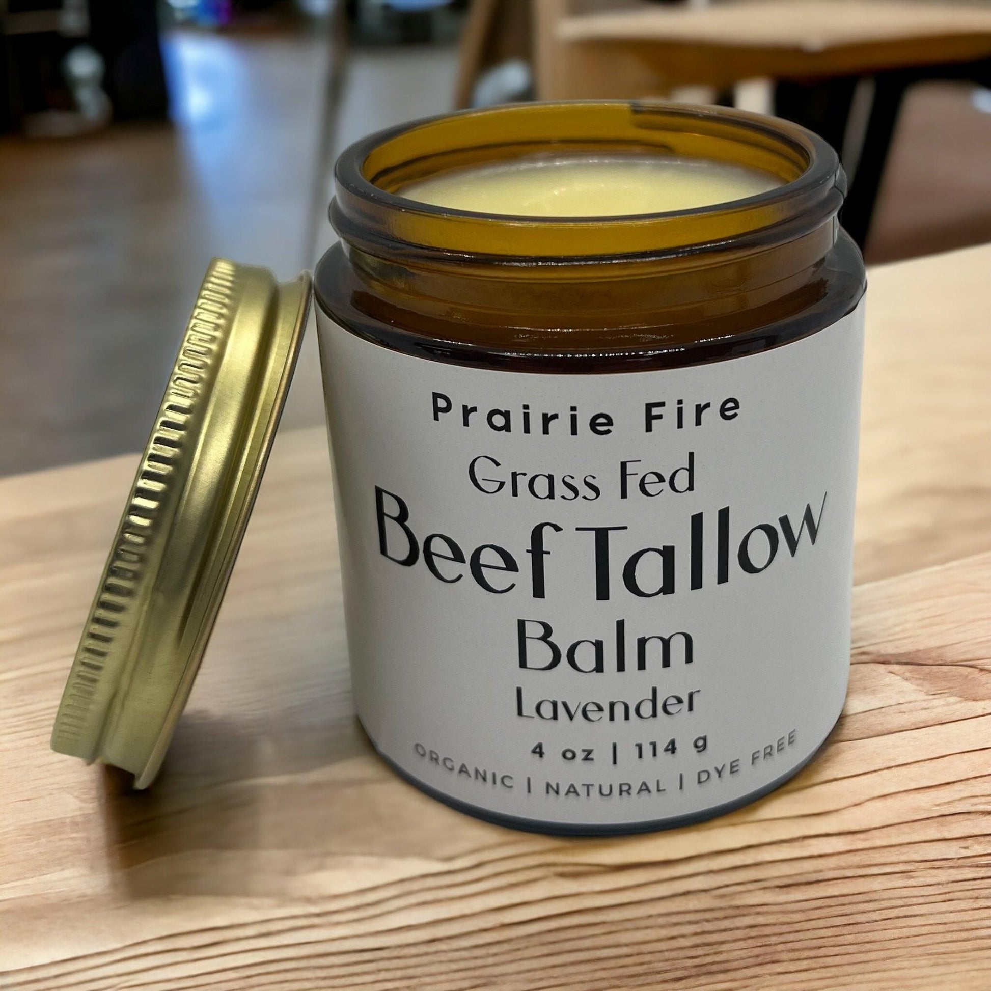 Grass Fed Beef Tallow Balm - 4 oz - Made in USA - Organic Grass Fed and Finished Tallow - Moisturizing Skin Care - AVAVITA