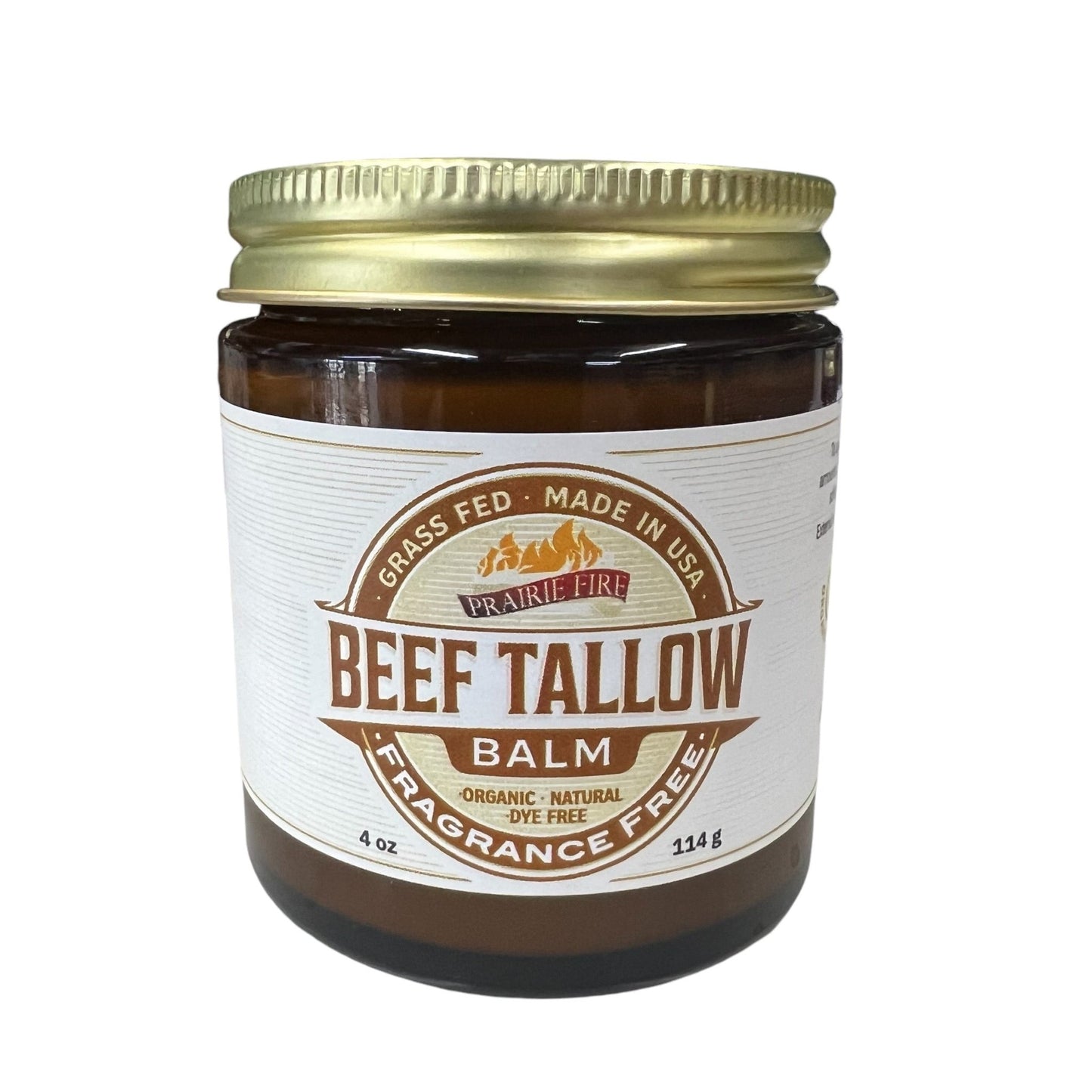 Grass Fed Beef Tallow Balm - 4 oz - Made in USA - Organic Grass Fed and Finished Tallow - Moisturizing Skin Care - AVAVITA