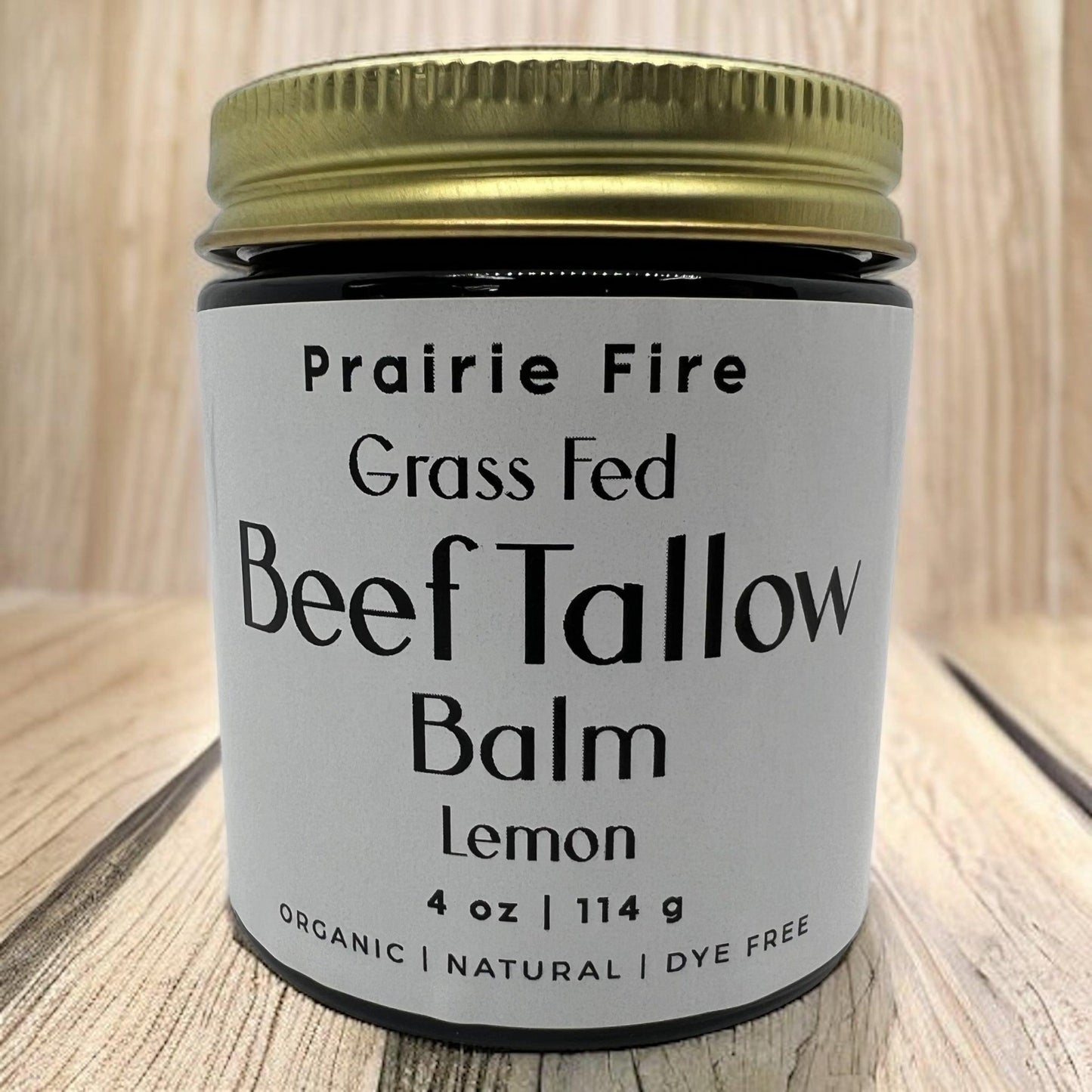 Grass Fed Beef Tallow Balm - 4 oz - Made in USA - Organic Grass Fed and Finished Tallow - Moisturizing Skin Care - AVAVITA