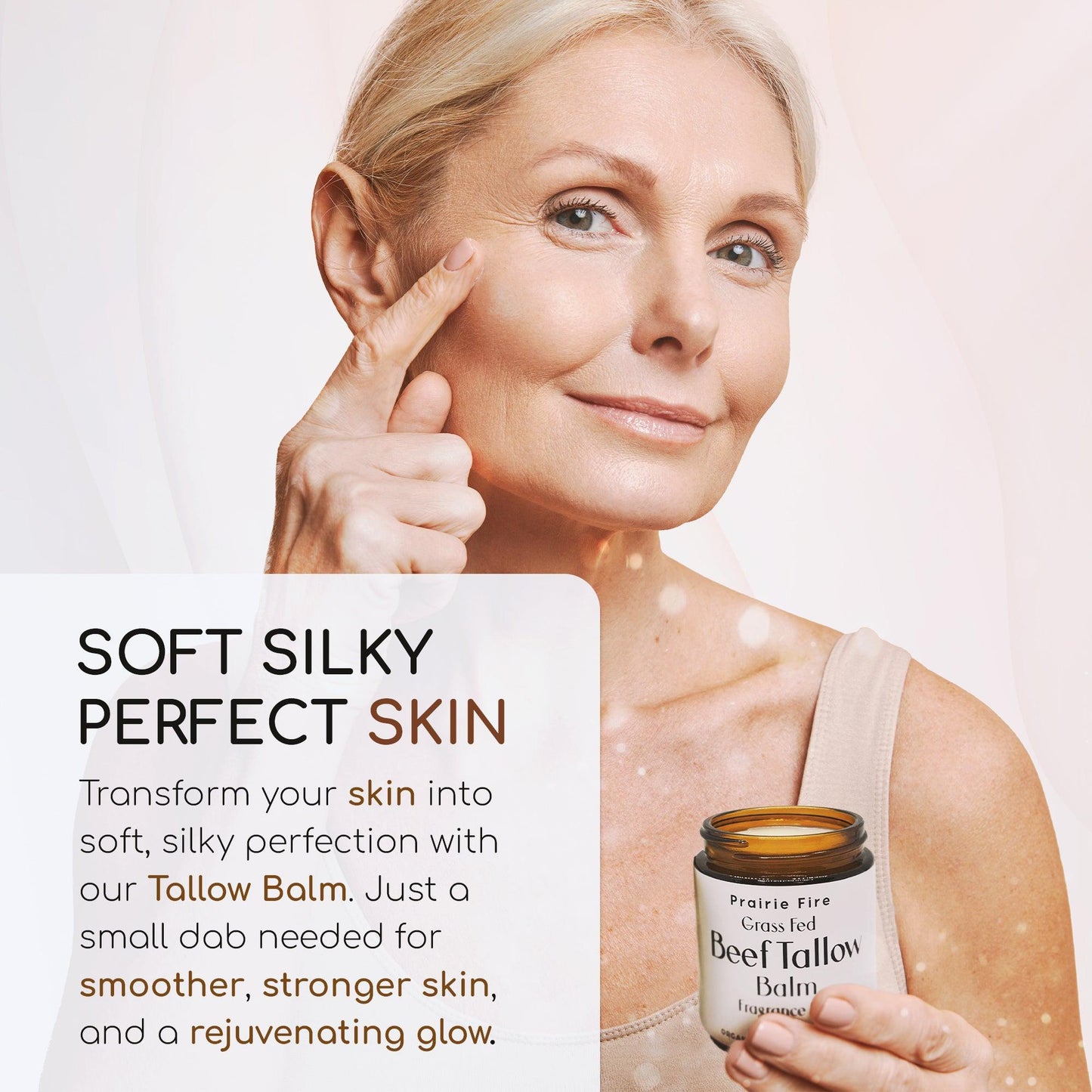 Grass Fed Beef Tallow Balm - 4 oz - Made in USA - Organic Grass Fed and Finished Tallow - Moisturizing Skin Care - AVAVITA