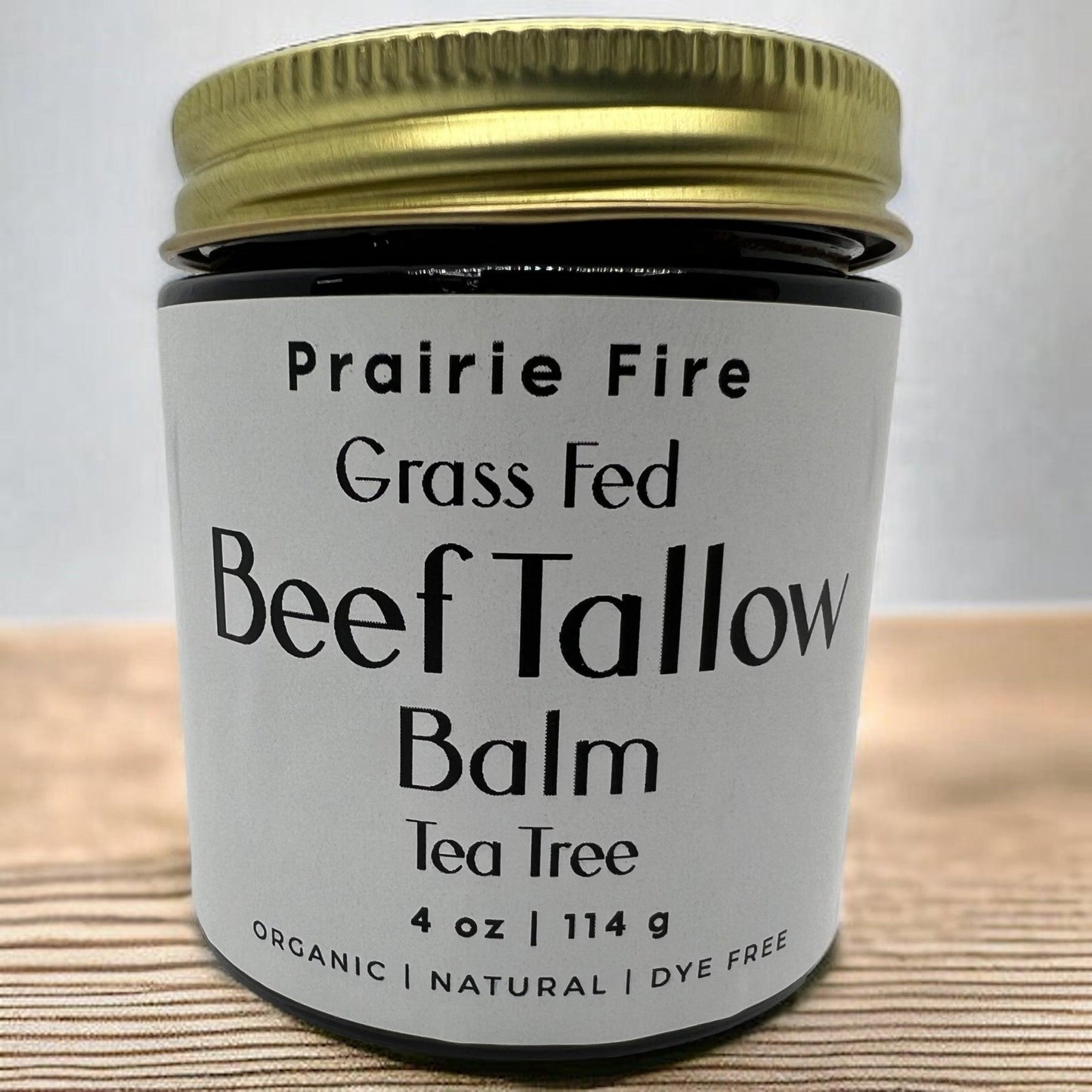 Grass Fed Beef Tallow Balm - 4 oz - Made in USA - Organic Grass Fed and Finished Tallow - Moisturizing Skin Care - AVAVITA