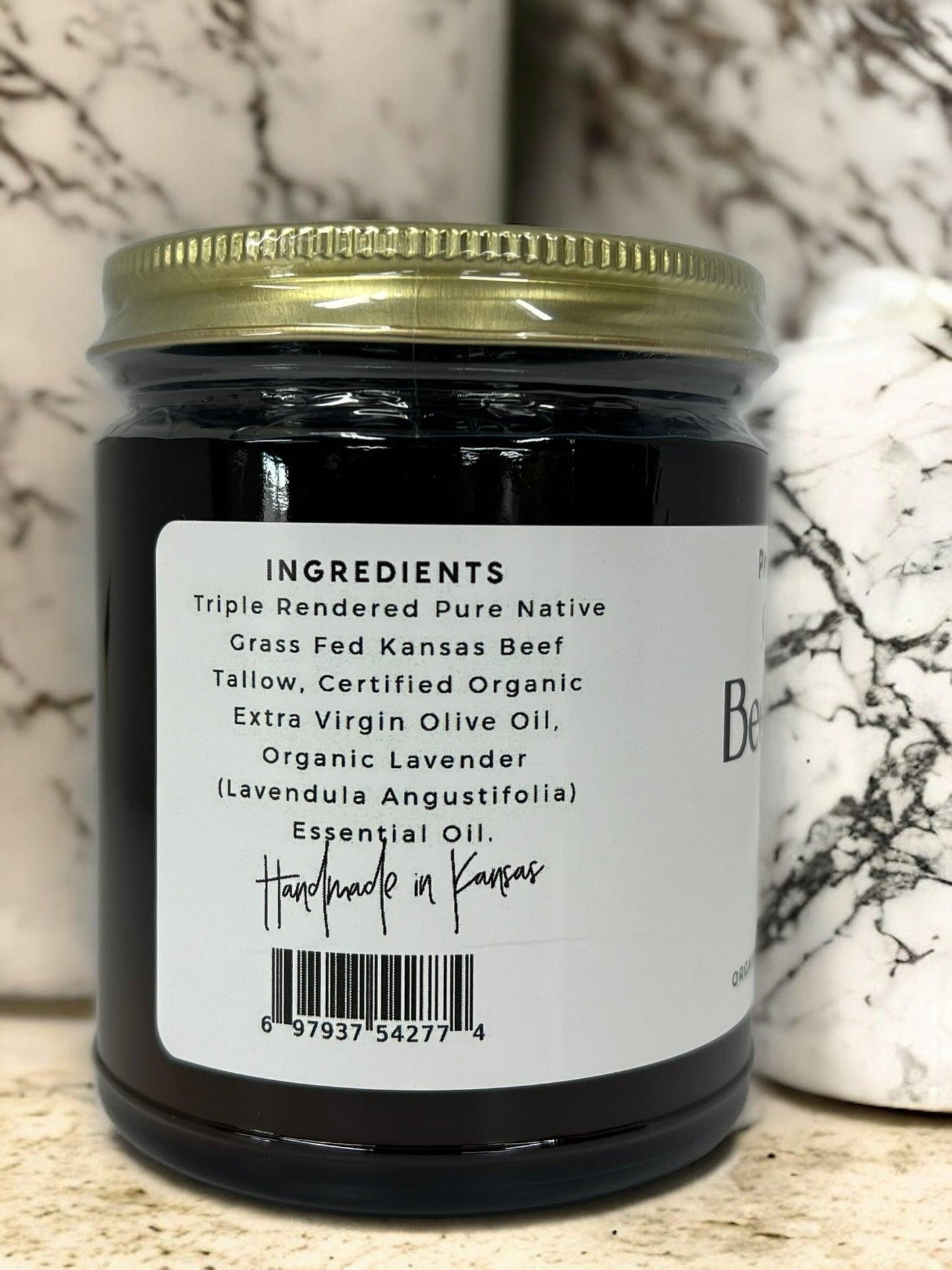 Grass Fed Beef Tallow Balm - 4 oz - Made in USA - Organic Grass Fed and Finished Tallow - Moisturizing Skin Care - AVAVITA