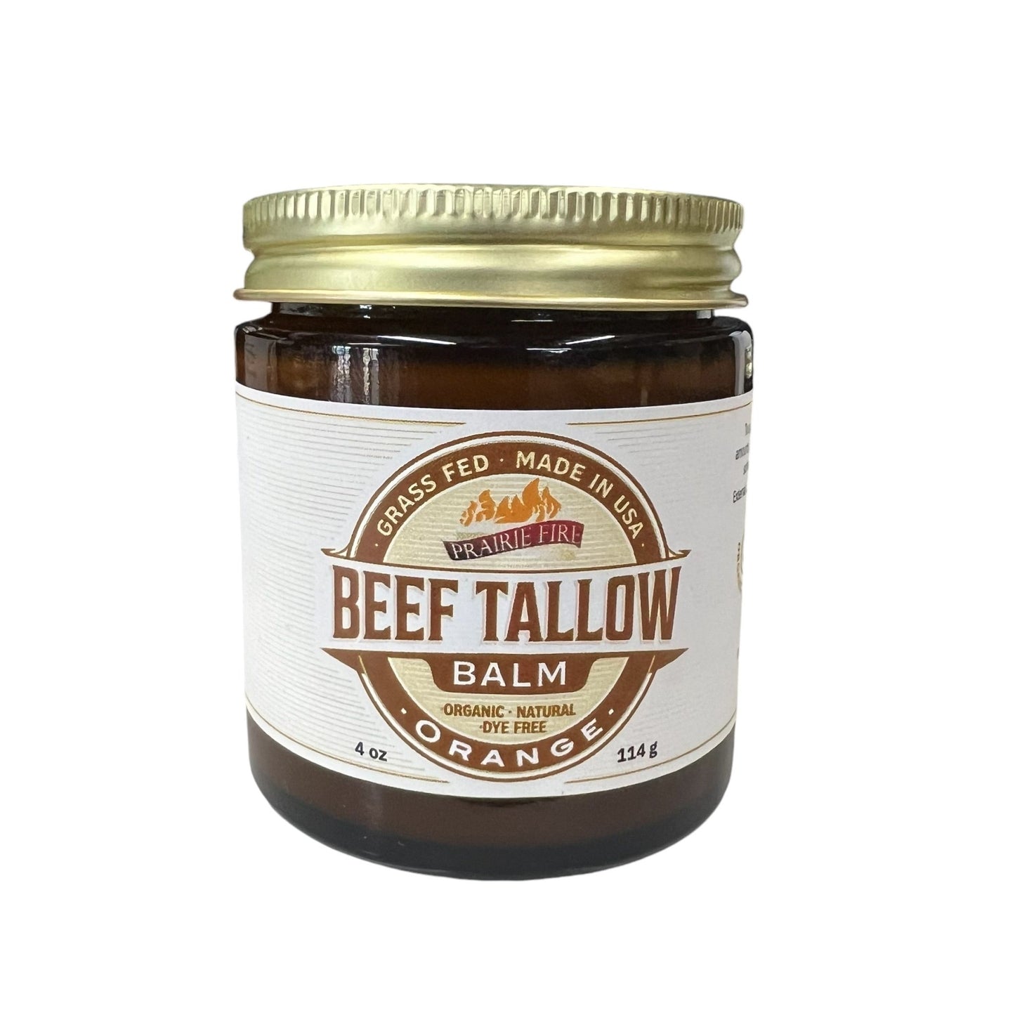 Grass Fed Beef Tallow Balm - 4 oz - Made in USA - Organic Grass Fed and Finished Tallow - Moisturizing Skin Care - AVAVITA
