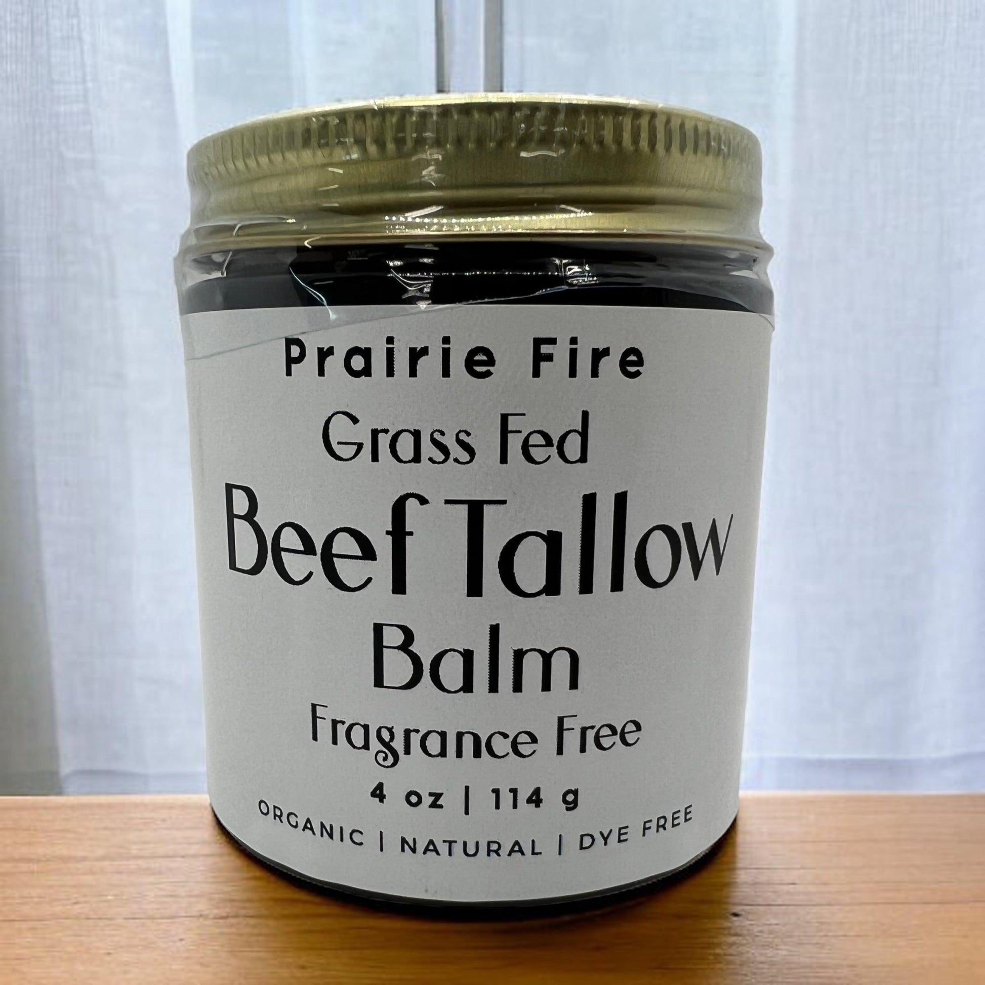 Grass Fed Beef Tallow Balm - 4 oz - Made in USA - Organic Grass Fed and Finished Tallow - Moisturizing Skin Care - AVAVITA