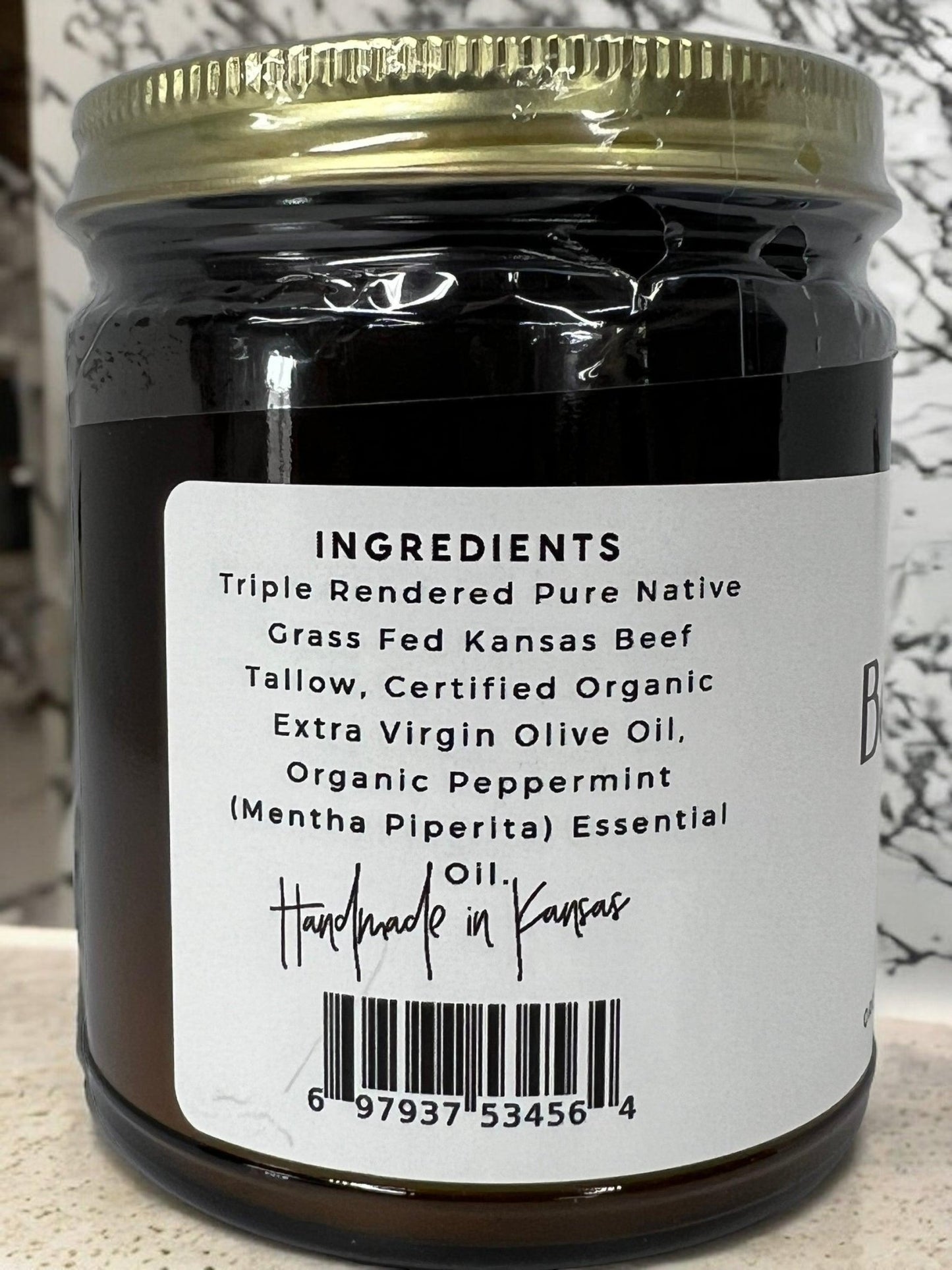 Grass Fed Beef Tallow Balm - 4 oz - Made in USA - Organic Grass Fed and Finished Tallow - Moisturizing Skin Care - AVAVITA