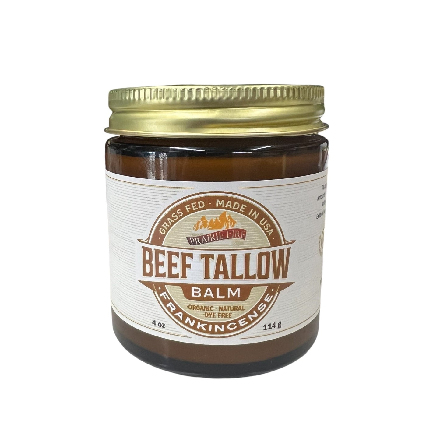 Grass Fed Beef Tallow Balm - 4 oz - Made in USA - Organic Grass Fed and Finished Tallow - Moisturizing Skin Care - AVAVITA