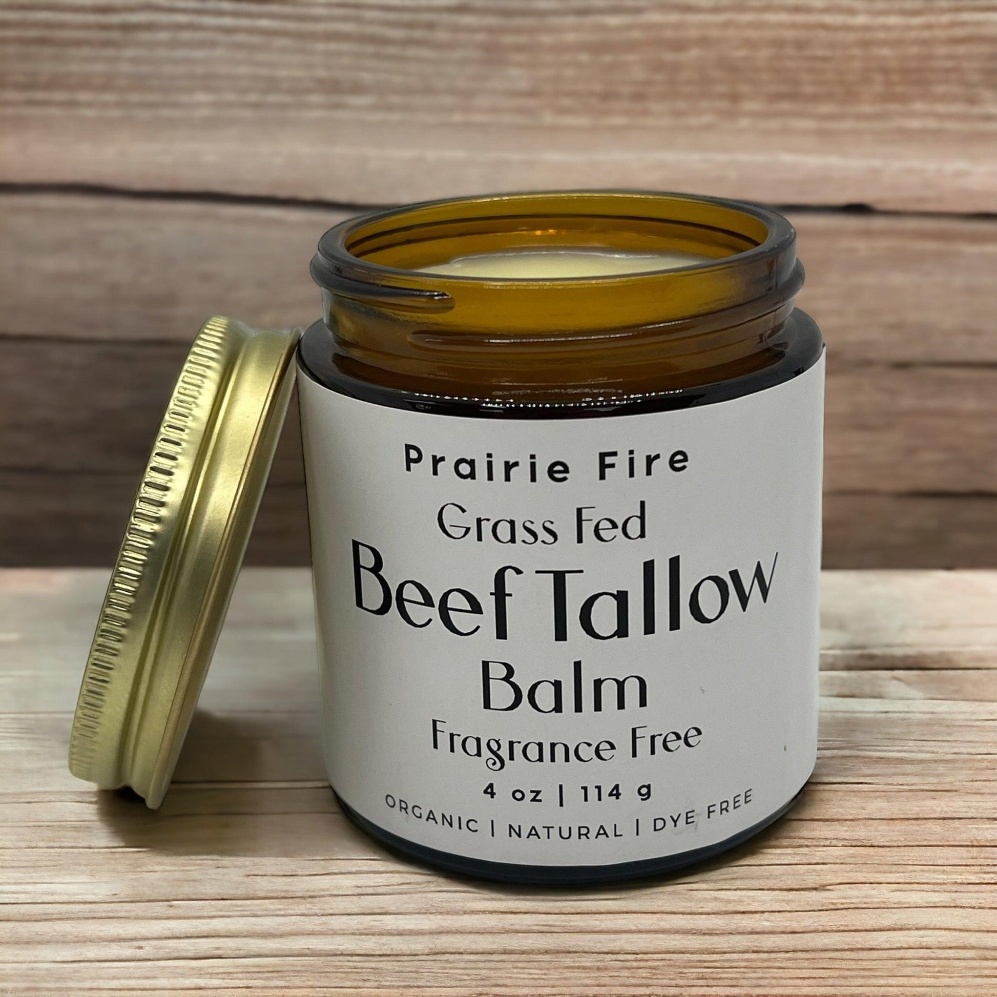 Grass Fed Beef Tallow Balm - 4 oz - Made in USA - Organic Grass Fed and Finished Tallow - Moisturizing Skin Care - AVAVITA
