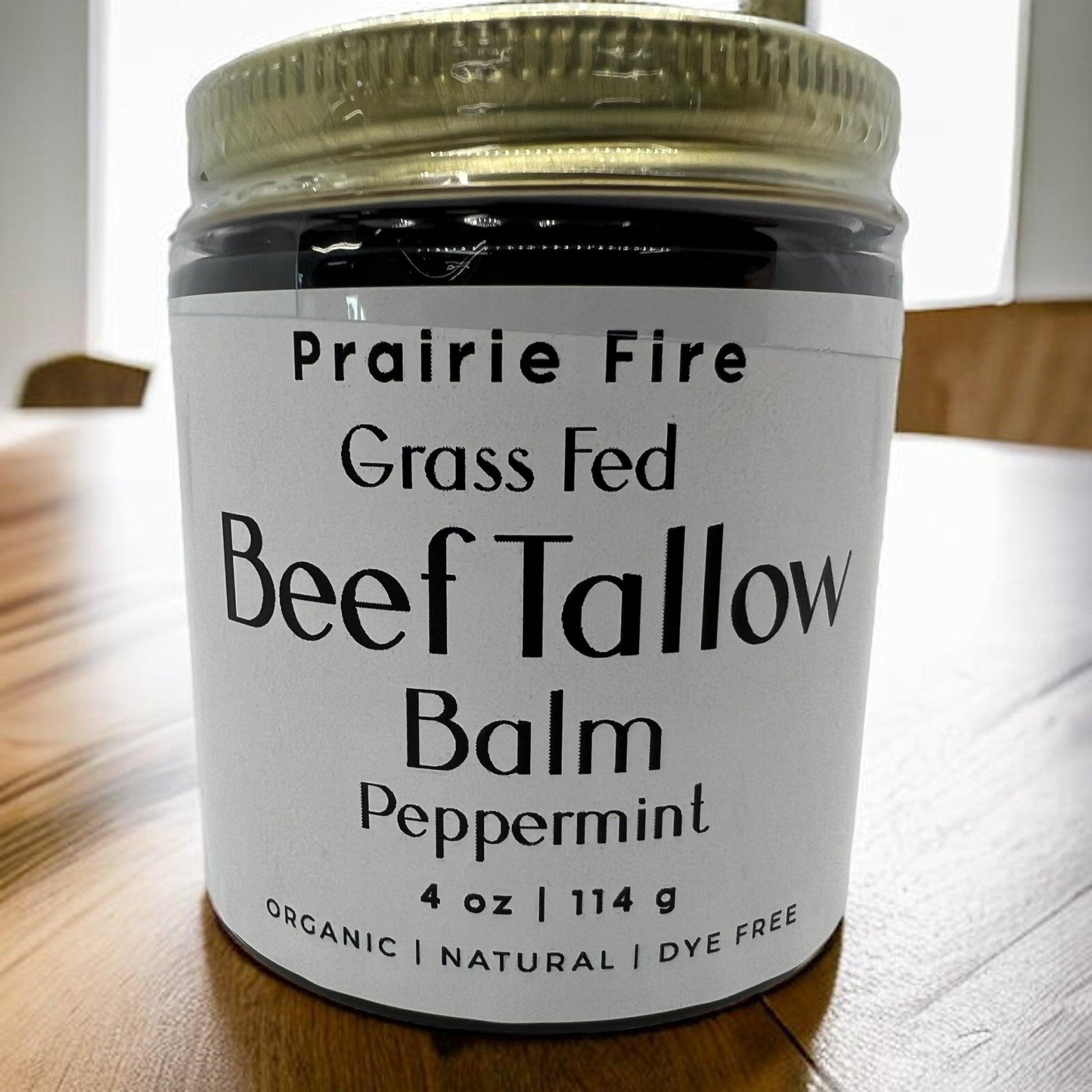 Grass Fed Beef Tallow Balm - 4 oz - Made in USA - Organic Grass Fed and Finished Tallow - Moisturizing Skin Care - AVAVITA