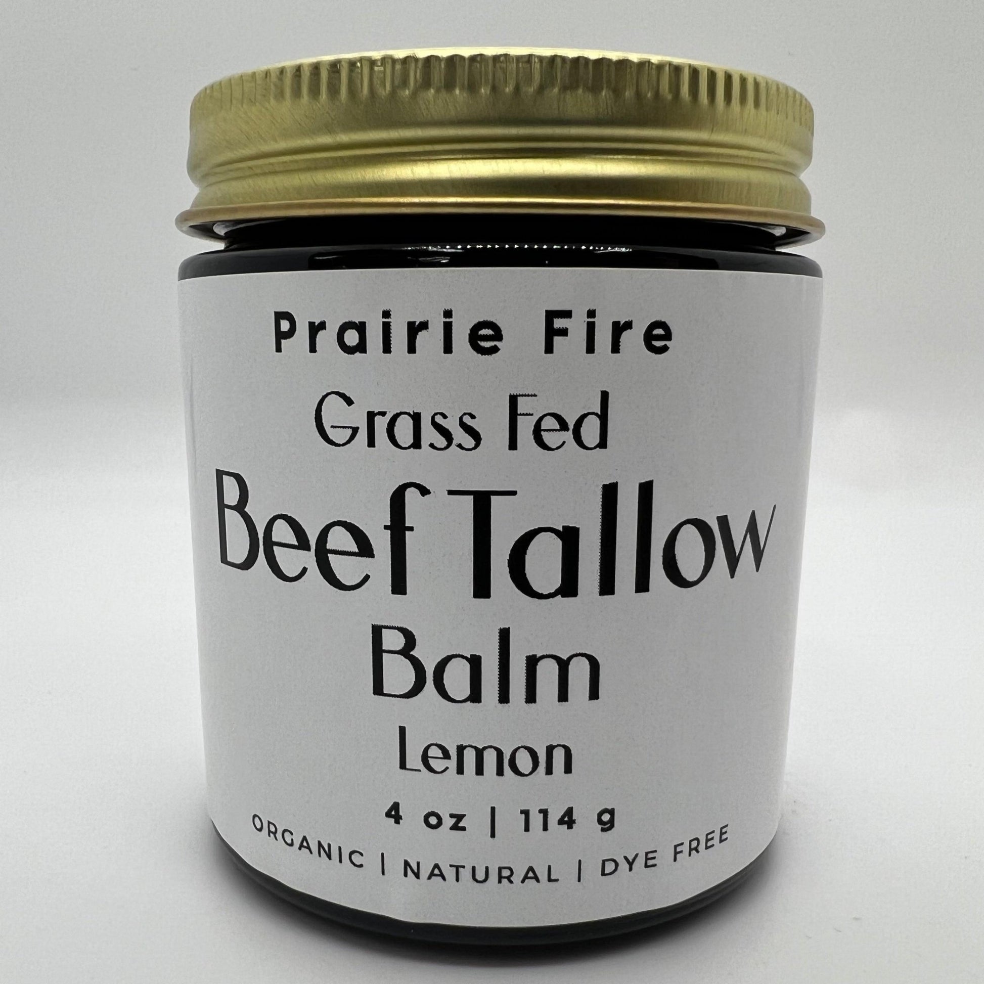 Grass Fed Beef Tallow Balm - 4 oz - Made in USA - Organic Grass Fed and Finished Tallow - Moisturizing Skin Care - AVAVITA