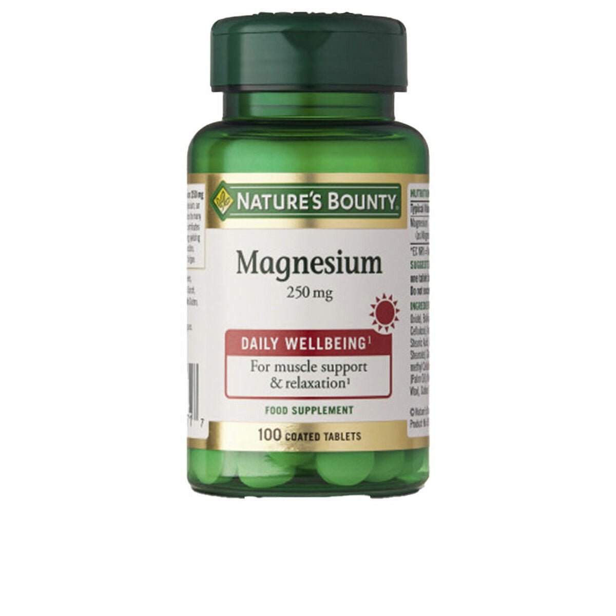 Magnesium Nature's Bounty Magnesio Magnesium 100 Units - AVAVITA