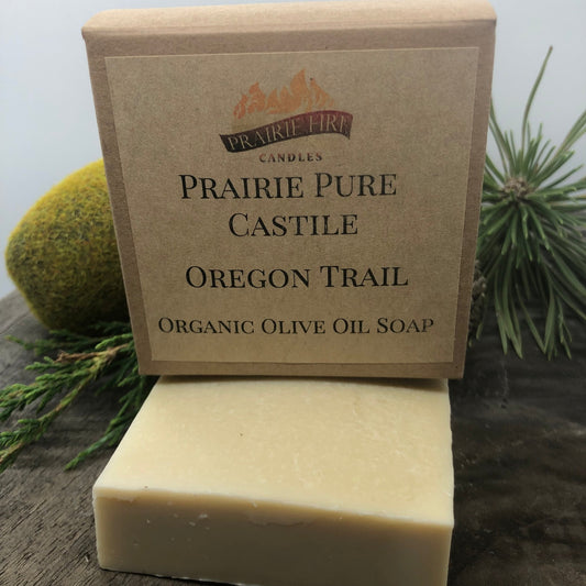 Oregon Trail Real Castile Organic Olive Oil Soap for Sensitive Skin - Dye Free - 100% Certified Organic Extra Virgin Olive Oil - AVAVITA