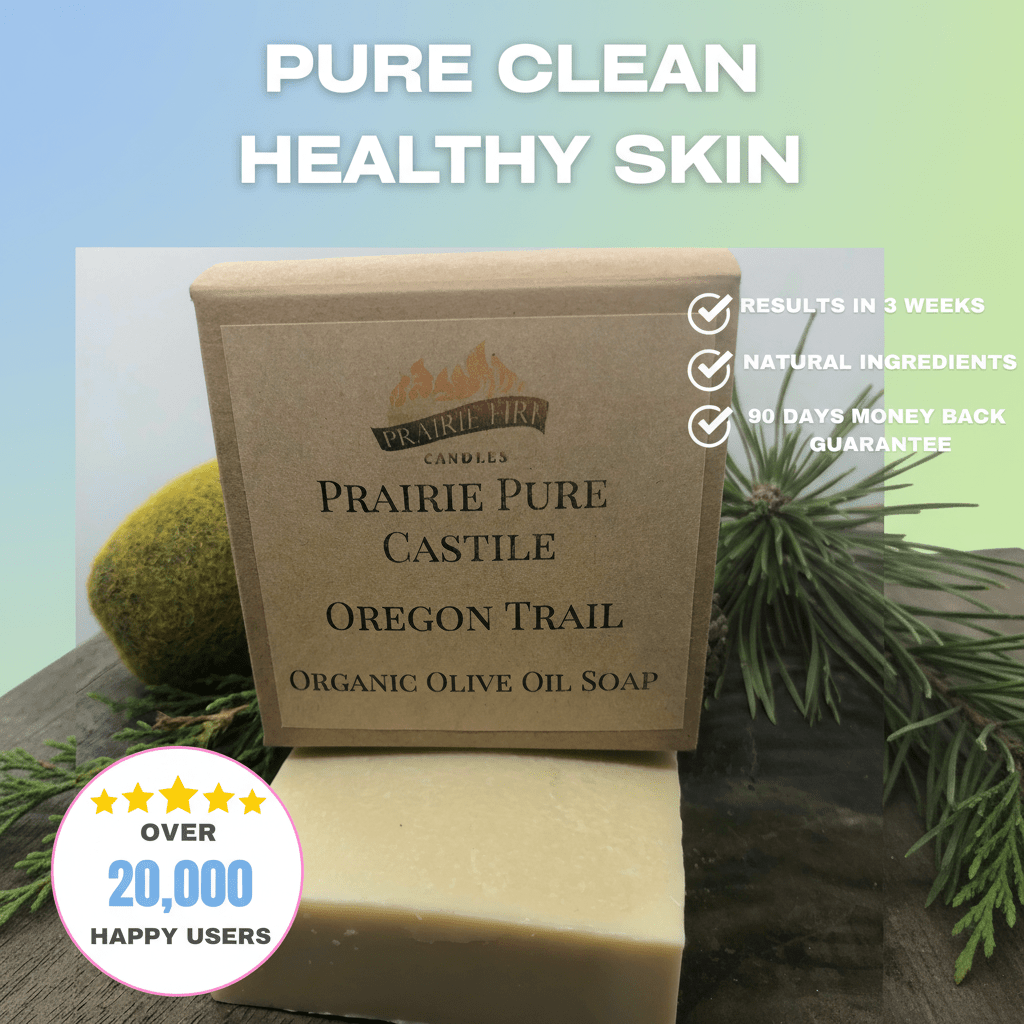 Oregon Trail Real Castile Organic Olive Oil Soap for Sensitive Skin - Dye Free - 100% Certified Organic Extra Virgin Olive Oil - AVAVITA